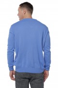 Pulover barbatesc ,Cashmere, Giovane Ricco, in anchior, cu lana merinos si casmir, Albastru deschis